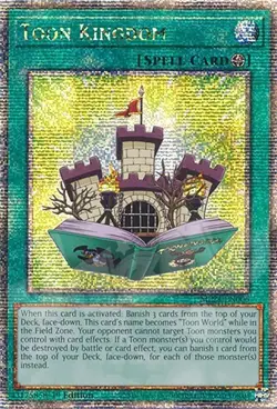 Yugioh Toon Kingdom 1st Edition QCR Quarter Century Secret Rare NM - Free Holo - Image 1