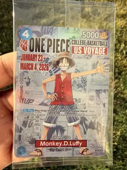 Bandai Namco One Piece Card Game Monkey.D.Luffy College Basketball US Voyage Pr… - Image 1
