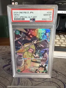PSA 10 Okiku SP OP01-035 500 Years in the Future (OP07) One Piece TCG Japanese - Image 1