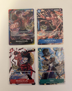 One Piece Monkey D. Luffy Ace Sabo 3rd Anniversary Complete Set - Stamped Promo - Image 1