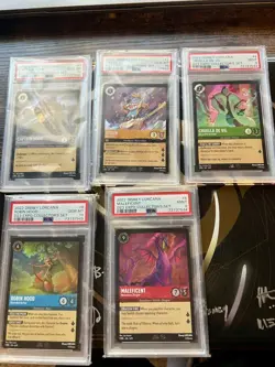 Disney Lorcana 2022 D23 Expo Limited edition set. PSA 9 & 10 + Original Folder - Image 1