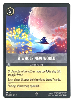 Disney Lorcana TCG The First Chapter - A Whole New World 195/204 Super Rare - Image 1