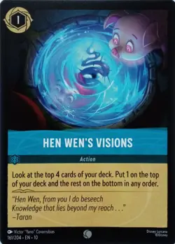 161/204 HEN WEN'S VISIONS EN10 COMMON DISNEY LORCANA CARD - Image 1