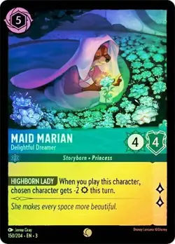 Disney Lorcana Maid Marian 150/204​​ Into the Inklands ​​Near Mint Cold Foil​​ - Image 1