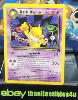 Pokemon Card Vintage WOTC 2000 Dark Hypno 26/82 Team Rocket Rare LP - F/S - Image 1