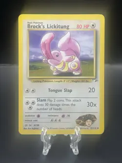 BROCK’S LICKITUNG 41/132 - Gym Heroes - VINTAGE WOTC Pokemon Card - Image 1