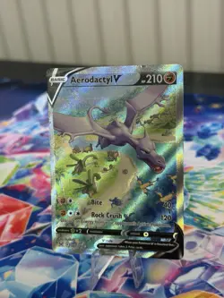 Aerodactyl V 180/196 Alt Art Lost Origin NM Pokemon Card Ultra RareAerodactyl - Image 1