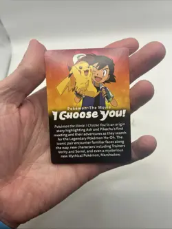 2017 Pikachu & Ash Pokemon the Movie I Choose You Promo Insert Card - Image 5