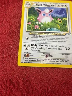 Light Wigglytuff 54/105 Neo Destiny Regular Pokemon Card Lp- - Image 4