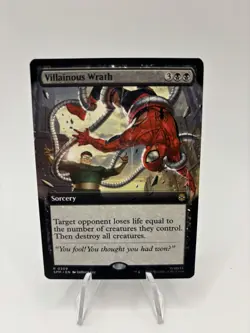 Villainous Wrath (Extended Art) 259 MTG SPM Spider-Man FOIL NM - Ships now! - Image 1