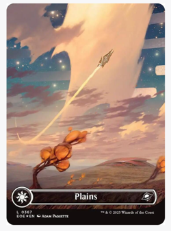 Plains (0367) (Borderless) (Galaxy Foil) Edge of Eternities Foil, Fast Shipping! - Image 2