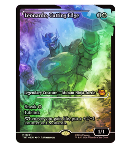 Leonardo, Cutting Edge - Foil - Showcase Teenage Mutant Ninja Turtles MTG - Image 1