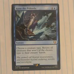 Raise the Palisade Commander LOTR Regular Rare Sorcery Blue Wizards English - Image 1