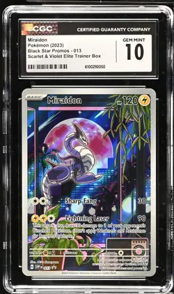 MIRAIDON Scarlet & Violet Black Star Promo #013 CGC 10 Pokemon - Image 1