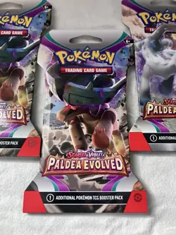 4x Pokemon TCG Paldea Evolved Booster Sleeved Packs Factory Sealed New ✅ - Image 5