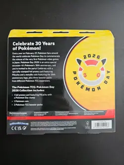 New Sealed Pokemon Day 2026 Collection, 3 Packs & Pikachu Promo IN HAND - Image 2