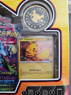 New Sealed Pokemon Day 2026 Collection, 3 Packs & Pikachu Promo IN HAND - Image 3