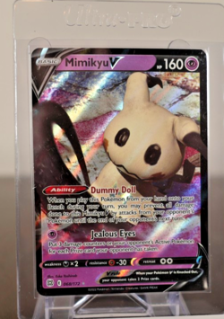 Pokemon TCG Mimikyu v Holo Rare Card 62/163 Battle Styles Full Art Holo - Image 1