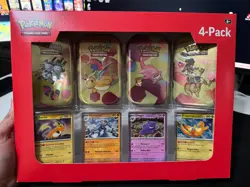(Sealed) Pokemon TCG 151 Mini Tins 4 Pack + 4 Promos Sams Club Exclusive - Image 1