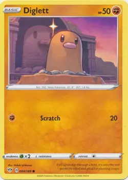 Pokemon - Diglett - 084/189 - Darkness Ablaze - NM/M - Image 1