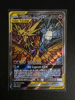 2019 Pokemon Hidden Fates Moltres Zapdos Articuno GX Promo - Image 3