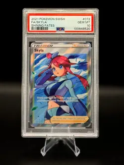 Pokemon - Skyla 072 **GEM MINT PSA 10** Full Art Shining Fates - Image 1