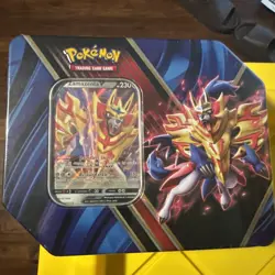 Pokemon TCG Galar Legend Zamazenta V Tin 2020 Thin w/ 5 Packs New Sealed - Image 1
