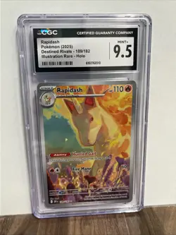 2025 Pokemon Destined Rivals IR Rapidash #189 CGC 9.5+ - Image 1