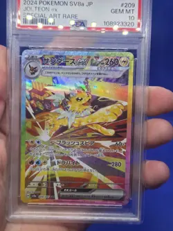 JP Pokemon Terastal Festival Jolteon ex 209/187 Special Art Rare SAR PSA 10 - Image 2