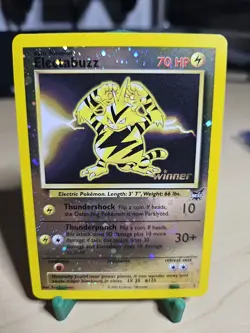 Double SWIRL Electabuzz Winner 001/009 Reverse Holo Pokemon - Image 1