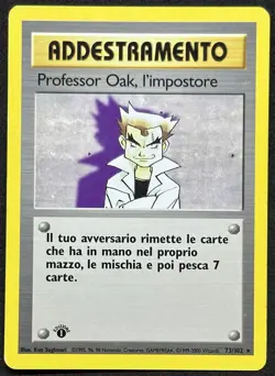 POKEMON~PROFESSOR OAK, L’IMPOSTORE~73/102~1A EDIZIONE~SET BASE~ITA~PL/LP- - Image 1