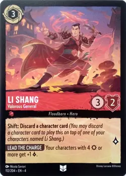 112/204 LI SHANG VALOROUS GENERAL URSULAS RETURN UNCOMMON DISNEY LORCANA CARD - Image 1