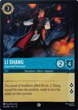 145/204 LI SHANG SEASONED STRATEGIST EN10 COMMON DISNEY LORCANA CARD - Image 1