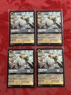 4x Disney Lorcana Fabled - Tinker Bell - Giant Fairy - Super Rare 188/204 x4 - Image 1