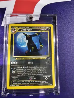 Pokemon TCG Umbreon Neo Discovery Holo Card 13/75 Unlimited Rare 2001 With SWIRL - Image 1