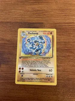 Machamp 8/102 Base Set Holo Rare Pokemon Card - Image 1