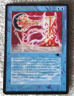 RARE Magic The Gathering -1994 Transmute Artifact(Antiquities) Rarity:U3 FU. - Image 1