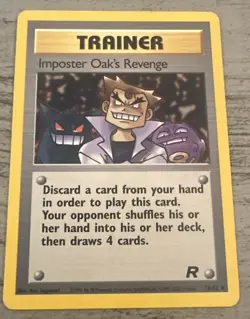 1999 Pokemon Trainer Imposter Oak's Revenge Team Rocket 1st Edition 76/82 VLP - Image 1