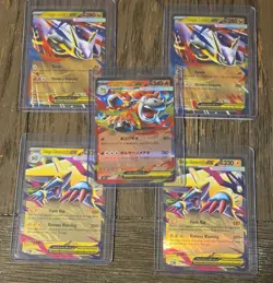 Pokemon TCG Holo EX Mega Latios Mega Manectric 5 Card Lot - Image 1