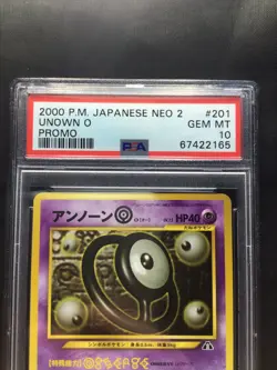 Pokemon Cards: Japanese Neo 2 Promo: Unown O 201 PSA 10 - Image 3