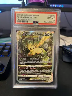 Pokemon Leafeon VSTAR Crown Zenith Galarian Gallery Ultra Rare GG35/GG70 PSA 10 - Image 2
