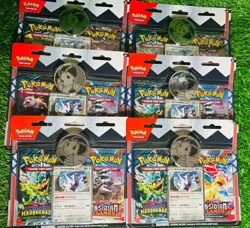 6x Pokemon 2 Booster Pack Blister Lot of 6 Twilight Masquerade Obsidian Flames - Image 1