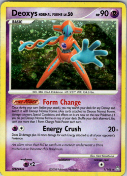 Deoxys Holo #1/146 Diamond & Pearl - Legends Awakened Pokemon 2008 LP - Image 1