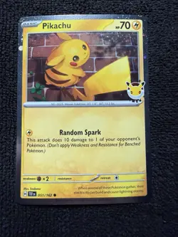 Pikachu Pokemon Day 30th Anniversary Promo 051/162 Near Mint English TCG - Image 1