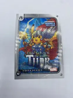 Pikachu as Jane Foster Lazer Holo Marvel Heroes & Villains Non-Pokemon Fan Art - Image 5