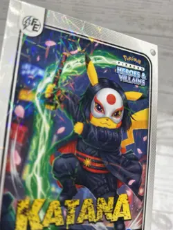 Pikachu as Katana #168 Lazer Holo DC Heroes & Villains (Non-Pokemon Fan Art) - Image 4