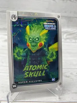 Pikachu as Atomic Skull #106 Lazer Holo Heroes & Villains (Non-Pokemon Fan Art) - Image 2