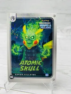 Pikachu as Atomic Skull #106 Lazer Holo Heroes & Villains (Non-Pokemon Fan Art) - Image 3