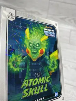 Pikachu as Atomic Skull #106 Lazer Holo Heroes & Villains (Non-Pokemon Fan Art) - Image 4