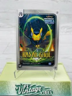 Pikachu as Ra's al Ghul 138 Lazer Holo DC Heroes & Villains (Non-Pokemon Fan Art - Image 1